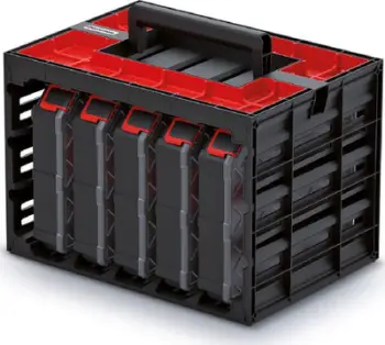 Kuti veglash Prosperplast Tagercase 30 KTC30256B-S411, plastike, me dorezë, gri