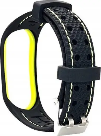 Rrip dore Beline për Xiaomi Mi Band 3 4, silikon, sportiv, zi jeshile