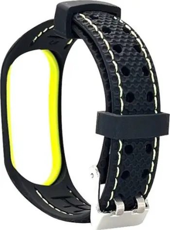 Rrip dore Beline Sport për Xiaomi Mi Band 7, silikon, i zi me lime