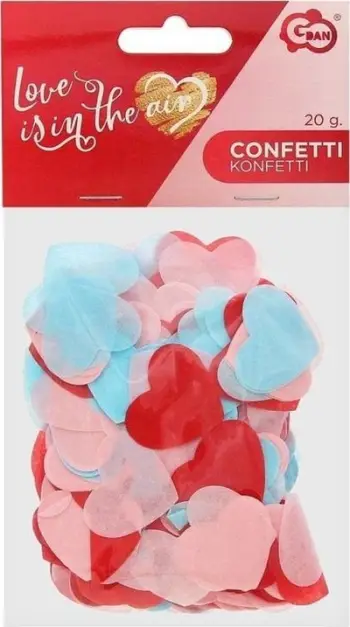 Konfeti dekorativ GoDan Love is in the air, letër eco, 20g, shumëngjyrësh