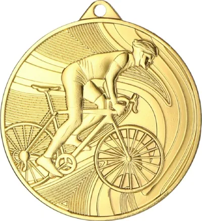 Medalje çeliku për çiklizëm, 5cm, ngjyrë ari - 1