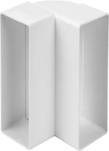 Bërryl ventilimi Euro3plast, 220x55 mm, 90°, i bardhë