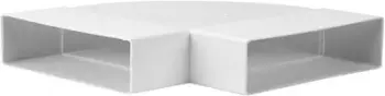 Bërryl ventilimi Euro3plast VENTILATION ELBOW, 220x55 mm, 90°, i bardhë
