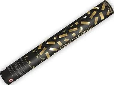 Konfeti tuba për dasma, 40cm, shirita të artë, set 4 copë - 2
