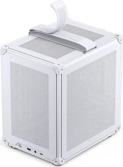 Kutia kompjuterike Jonsbo C6, ITX, USB-C, e bardhë - 2