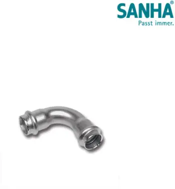 Bërsinë 90° Sanha NiroSan 2M, 42 mm, çelik inox
