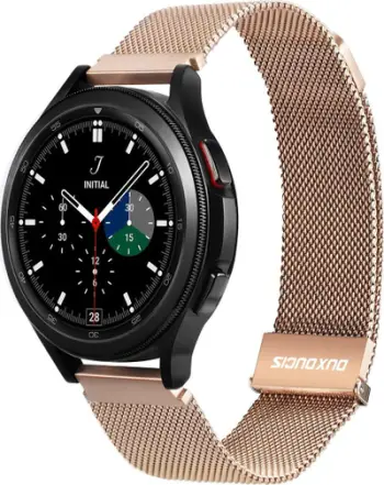Rrip dore Dux Ducis Milanese për Samsung Galaxy Watch, 20 mm, çelik inox, ngjyrë ari