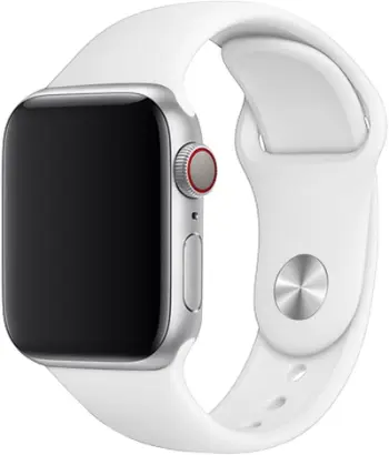 Rrip dore Eternico Essential për Apple Watch 38mm 40mm 41mm, silikon, madhësia M L, e bardhë