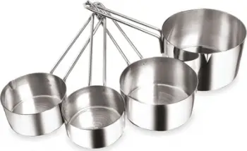 Gota matëse kuzhine KingHoff KH-1494, set 4 copë, çelik inox, argjendta