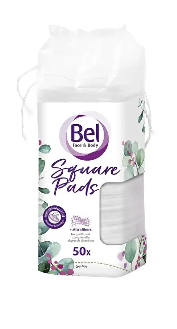 Pastruese për grim Bel Face & Body Cosmetic Square makeup remover pads, 50 copë