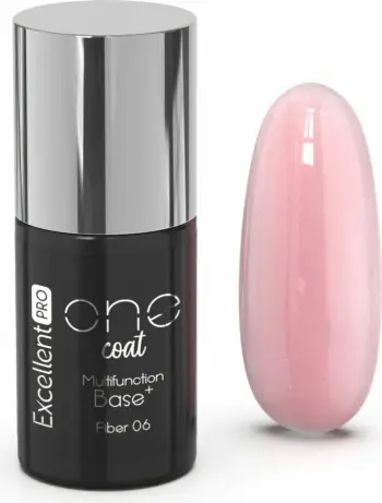 Bazë hibride për thonj Excellent PRO One Coat Multifunction Fiber Base Just Peachy 7g për femra
