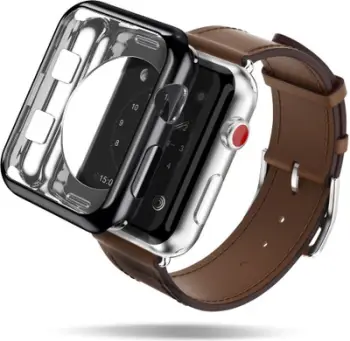 Kutia mbrojtëse për smartwatch Dux Ducis Apple Watch 38mm, 2 copë, silikoni, e zezë dhe transparente