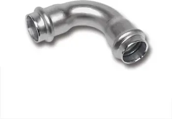 Koleno SANHA NiroSan Press 9002A, 18 mm, 90°, çelik inox