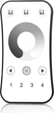 Telekomandë LED Skydance R6, RF 2.4GHz, 4 zona, e bardhë