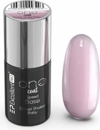 Bazë për thonj për femra Excellent PRO One Coat Speed Base Hybrid Covering Base Shake! Shake! Baby, 7g rozë e lehtë