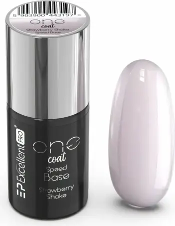 Bazë për thonj për femra Excellent PRO One Coat Speed Base Hybrid Covering Base Strawberry Shake 7g