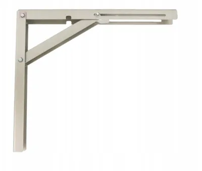 Konsolë çeliku Domax CMT, 150x150mm, ornament zig zag, e bardhë - 1