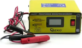 Karikues baterie Geko G80037, mikroprocesor LCD, 12V 24V, blu