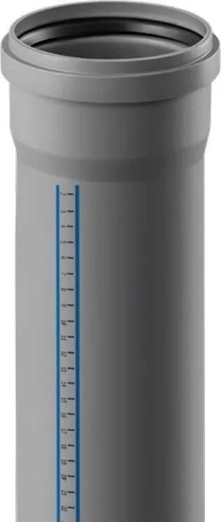 Tub ujërash të zeza Magnaplast PP HT, 50 x 1.8mm, 3000mm, gri - 1
