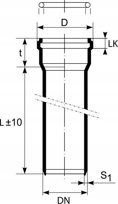 Tub ujërash të zeza Magnaplast PP HT, 50 x 1.8mm, 3000mm, gri - 2