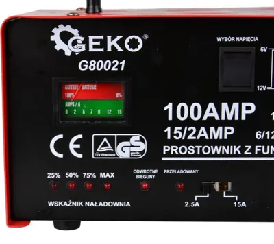 Karikues baterie Geko GEKO, 100A, 6/12V, i zi - 3
