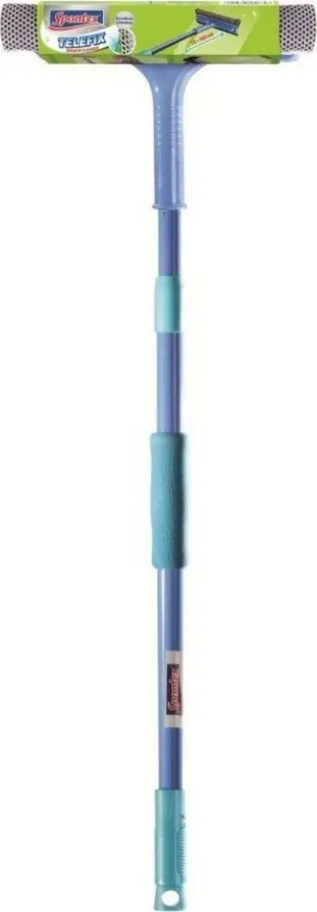 Pastruese teleskopike për dritare Spontex Telefix, 120 cm, e kaltër