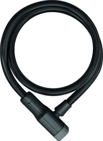 Kyç kabllo për biçikletë Abus Racer 6412K/85, 12mm, me çelës, i zi