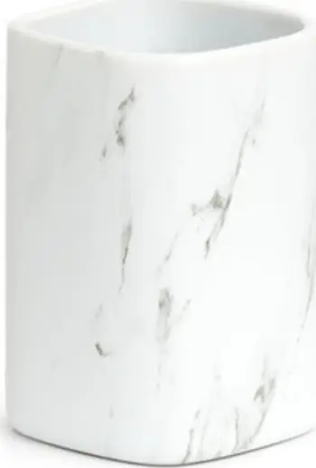 Gotë furçash dhëmbësh Home24 Marble, mermer, e bardhë