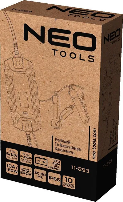 Karikues baterie Neo Tools Automatic Charger 10A, 160W, 6V 12V, i zi - 2