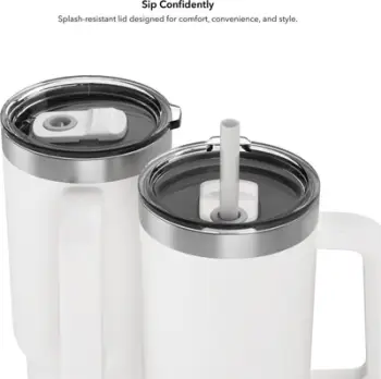 Gotë inteligjente HidrateSpark PRO 2 Tumbler, 887ml, me ndriçim dhe aplikacion, e bardhë