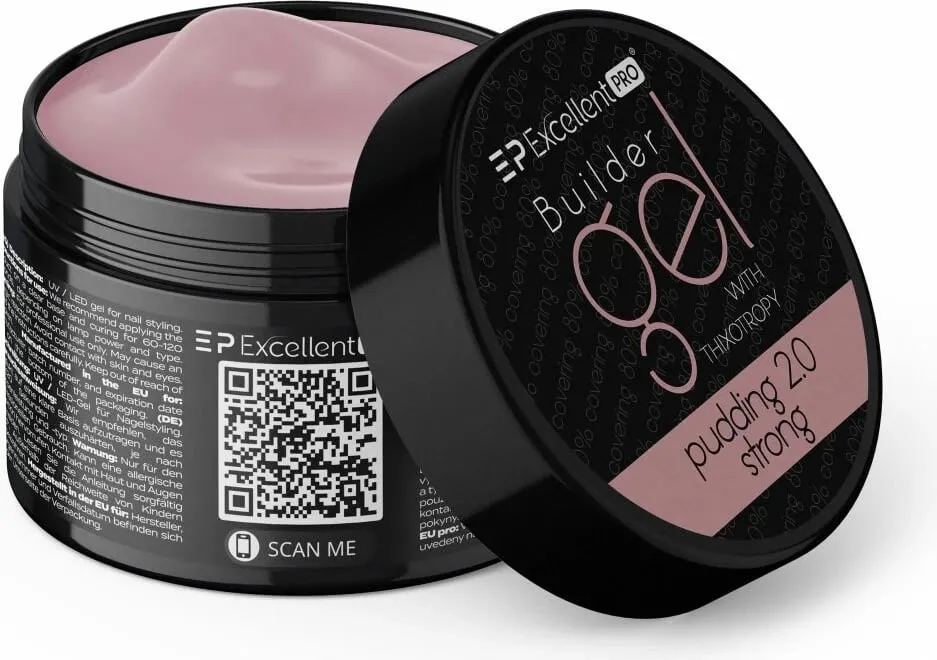 Xhel ndërtues për femra Excellent PRO Pudding 2.0 Strong, 50g - 1