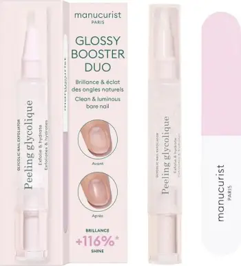 Set për kujdesin e thonjve Manucurist Glossy Booster Duo për femra, 2 copë