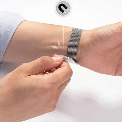 Rrip dore Mercury Mesh për Apple Watch, 38/40/41 mm, çelik inox, argjendtë - 5