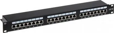 Patch panel Delta PP-24 RJ45, 24 porta, Cat 5e FTP, 1U, i zi - 1