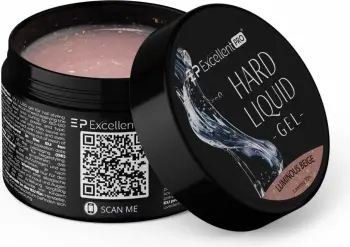 Xhel ndërtues për thonj për femra Excellent PRO Hard Liquid Gel Luminous Beige 50g