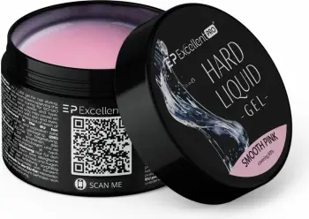 Xhel ndërtues për thonj Excellent PRO Hard Liquid Gel Smooth Pink për femra, 50g