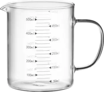 Gotë matëse Gastro, 500 ml, xham rezistent ndaj nxehtësisë, transparente