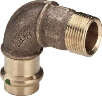 Lak 90° Viega Sanpress Mod.2214, 18 mm, 3/4", bronz