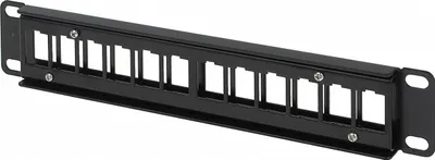 Patch panel Delta PP10-12/K, 12x keystone, 10", i zi - 2