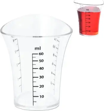 Gotë matëse pa markë, 60 ml, 3 masa, transparente