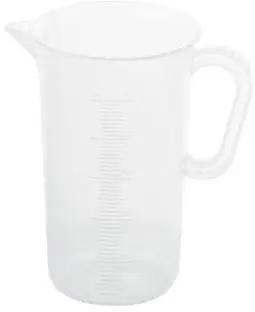 Gotë matëse plastike 1L, polipropilen, transparente