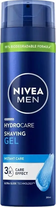 Xhel për rruajtje Nivea Men Hydrocare Protective për meshkuj, 200ml