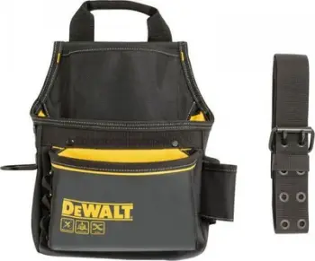 Brez pune DeWalt Pro, 12 xhepa veglash, me çantë dhe rrip, i verdhë