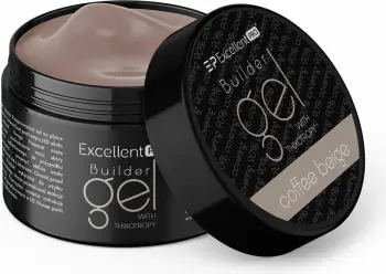 Xhel ndërtues për femra Excellent PRO With Thixotropy Coffee Beige, 50g