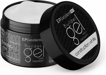 Xhel ndërtues për thonj Excellent PRO bardhë 50g për femra