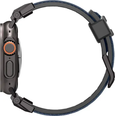 Rrip ore inteligjente Spigen DuraPro Armor për Apple Watch, metal dhe gomë, për Ultra 49mm dhe Series 45mm, i zi me blu - 3