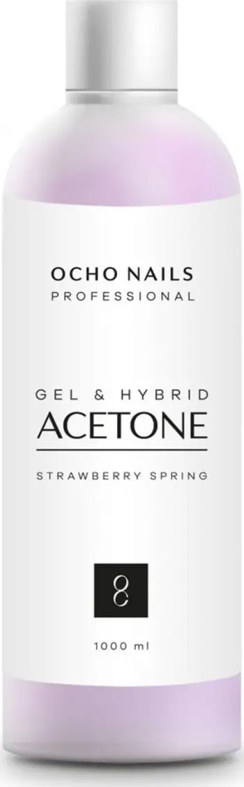 Aceton për thonj Strawberry, 1000ml, aromë luleshtrydhe
