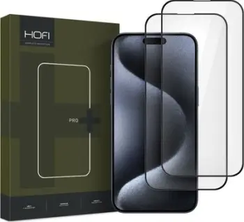 Xham mbrojtës Hofi Glass Pro+ për Apple iPhone 16, 0.3mm, 2 copë, transparent