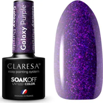 Lak thonjsh hibrid Claresa Galaxy, vjollcë, me efekt galaktik