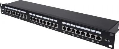 Patch panel Intellinet Cat6a FTP, 24 porta, 1U, i zi - 1